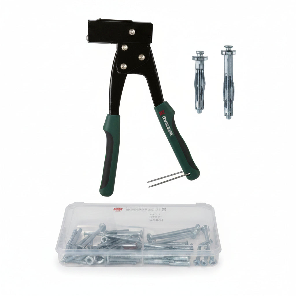 PARSIDE Expansion Anchor Tool Set with 30 Metal Anchors